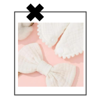 Baby slabber en haarband wit